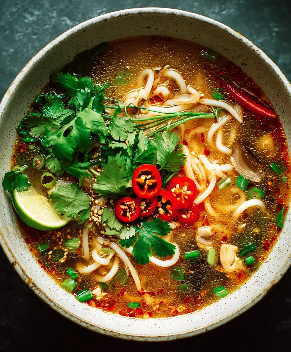 Easy Spicy Garlic Chicken Broth - Flavorful & Quick