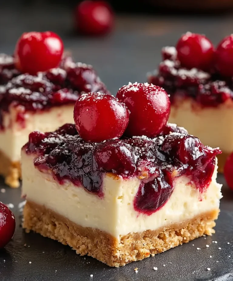 Cherry Cheesecake Bars-Decadent Dessert Delight