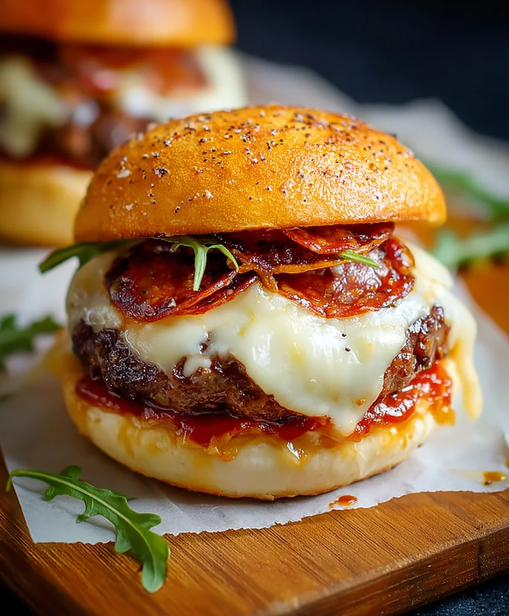 Juicy Beef Pizza Burgers - The Ultimate Flavor Fusion