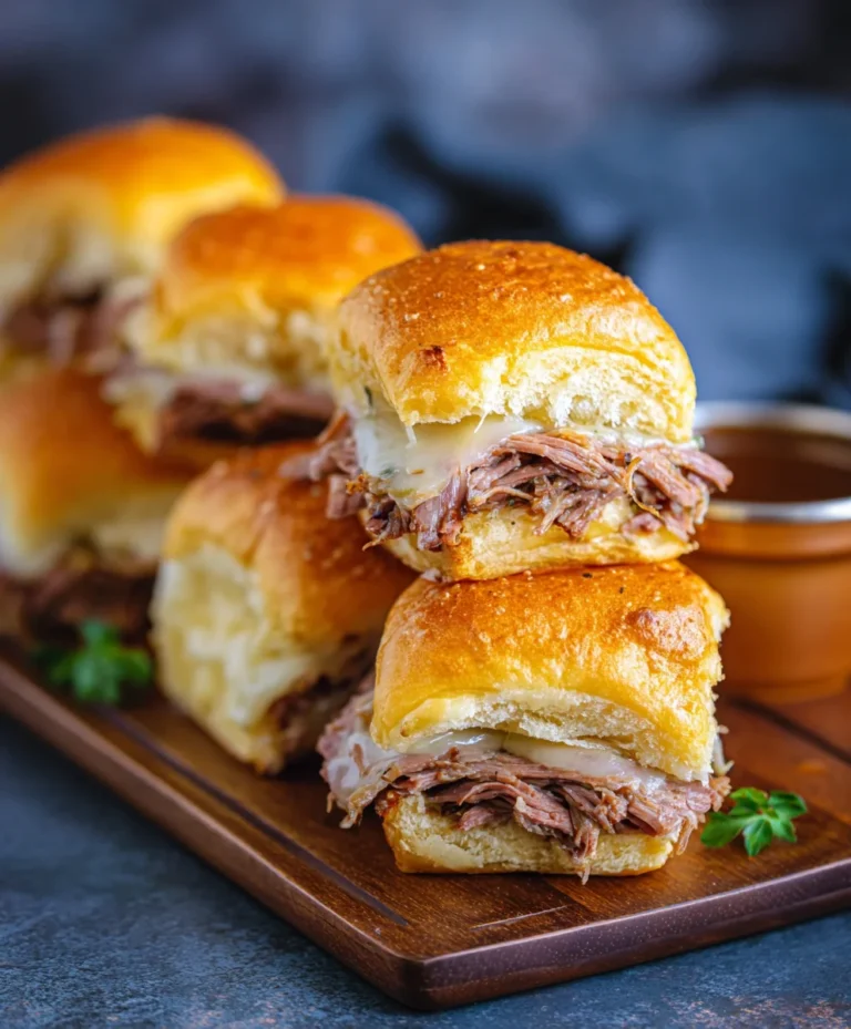 Easy Beef French Dip Sliders-Party Appetizer