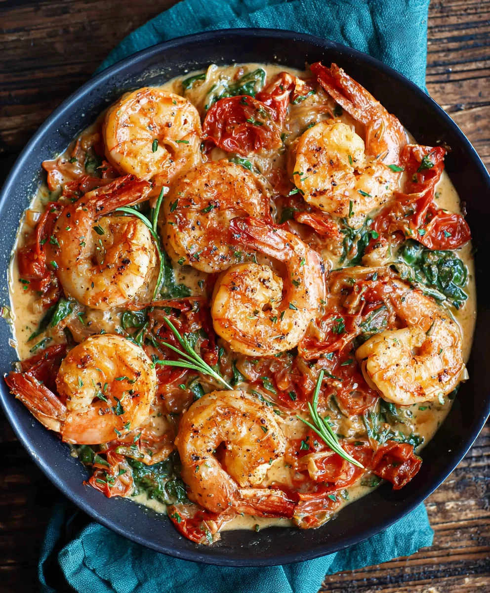 One Pan Tuscan Shrimp Easy Minute Dinner