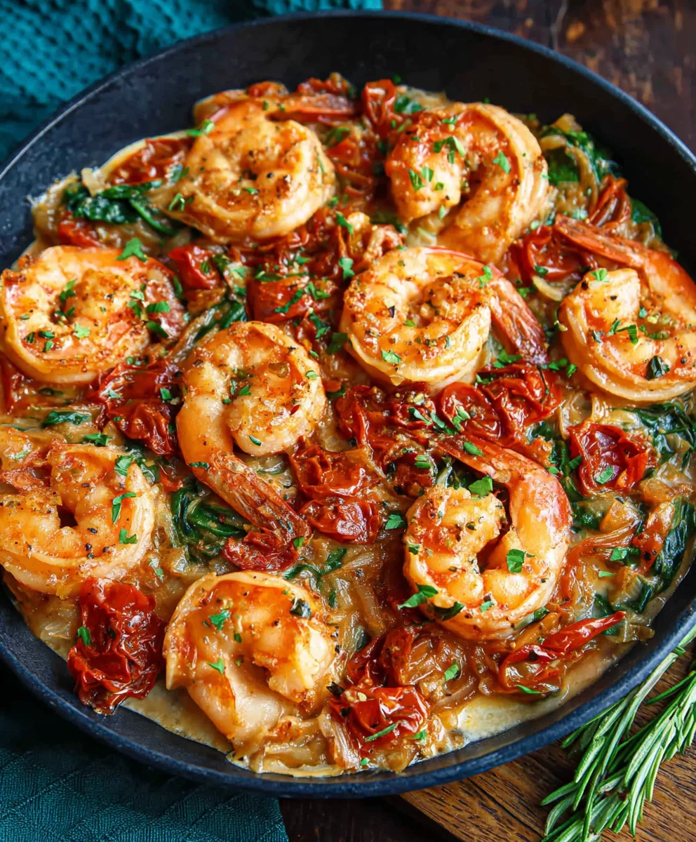 One Pan Tuscan Shrimp Easy Minute Dinner