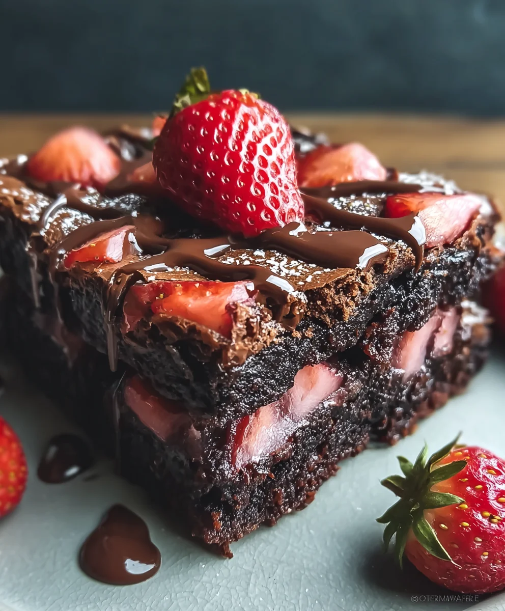 Strawberry Chocolate Brownies - Decadent & Easy Recipe