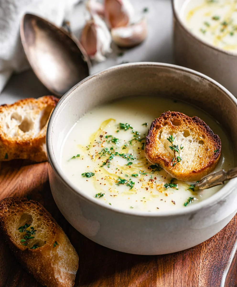 Classic French Garlic Soup - Rich & Flavorful Recipe