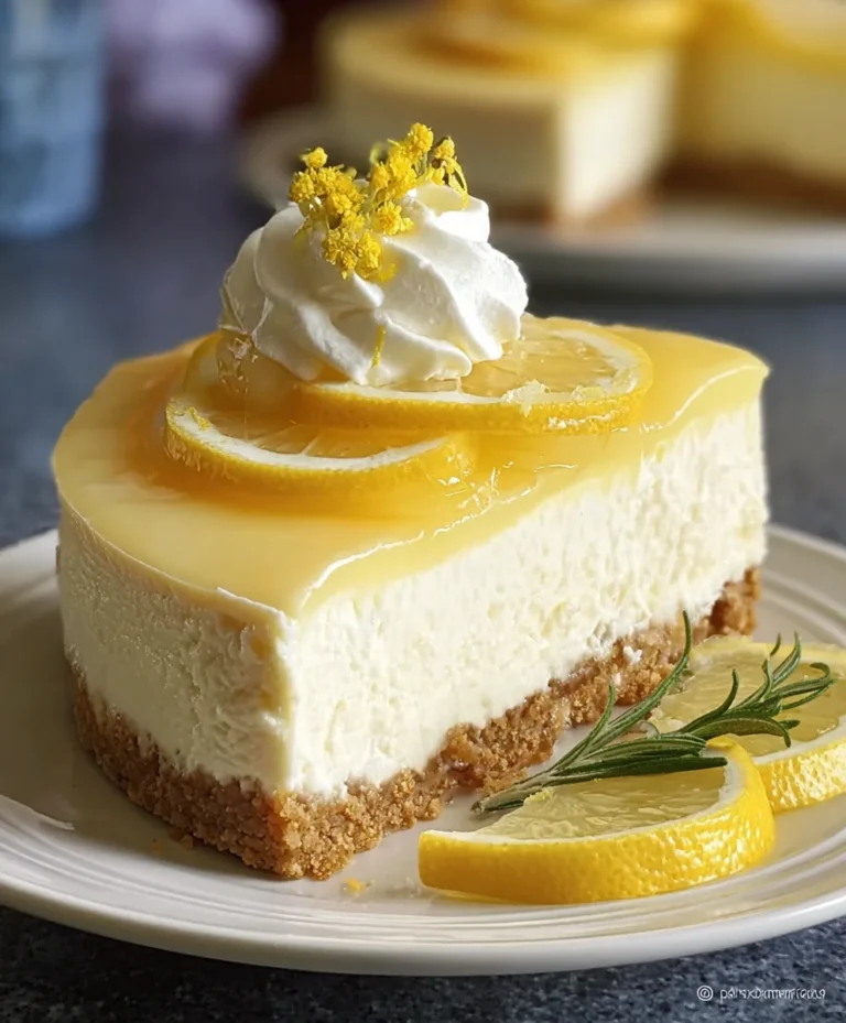 Classic Lemon Cheesecake Recipe- Zesty & Creamy Delight