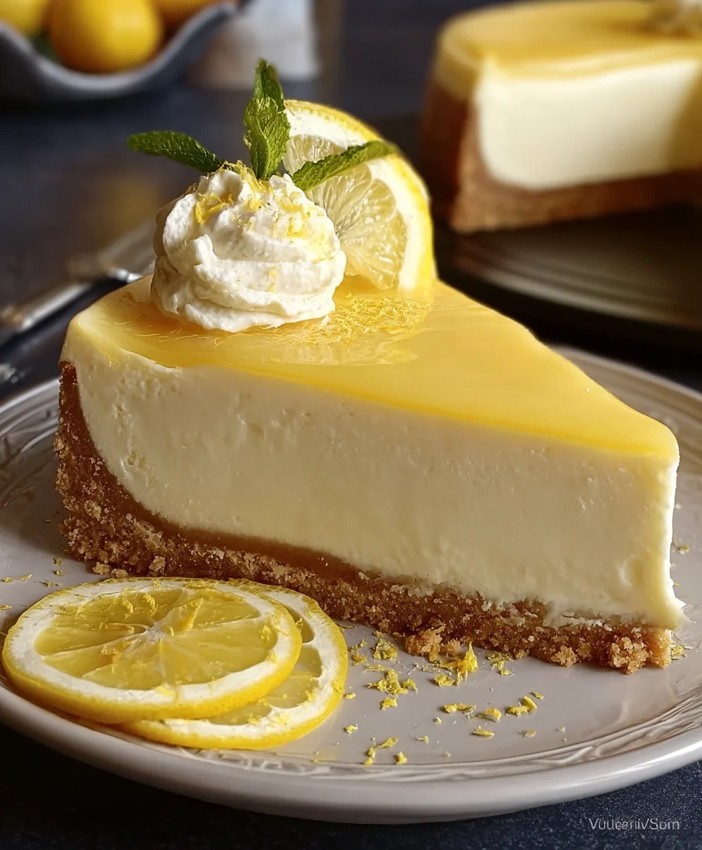 Classic Lemon Cheesecake Recipe- Zesty & Creamy Delight