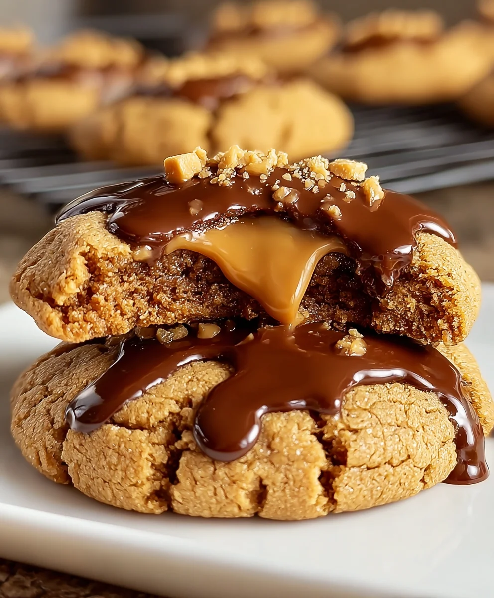 Air Fryer Peanut Butter Lava Cookies - Gooey & Quick
