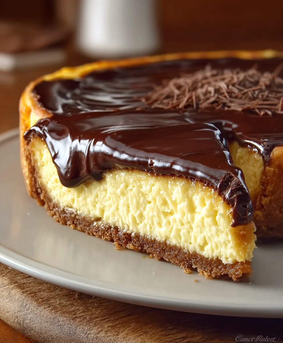 Boston Cream Pie Cheesecake-Decadent Dessert