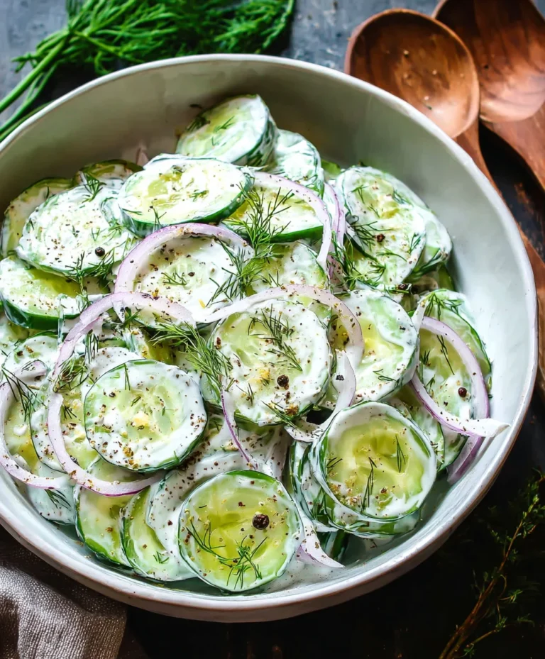Creamy Cucumber Salad Recipe – Quick & Easy