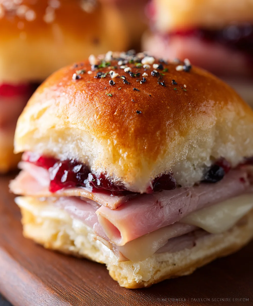 Beef Beef Ham Cranberry Sliders - Delicious Party Bites