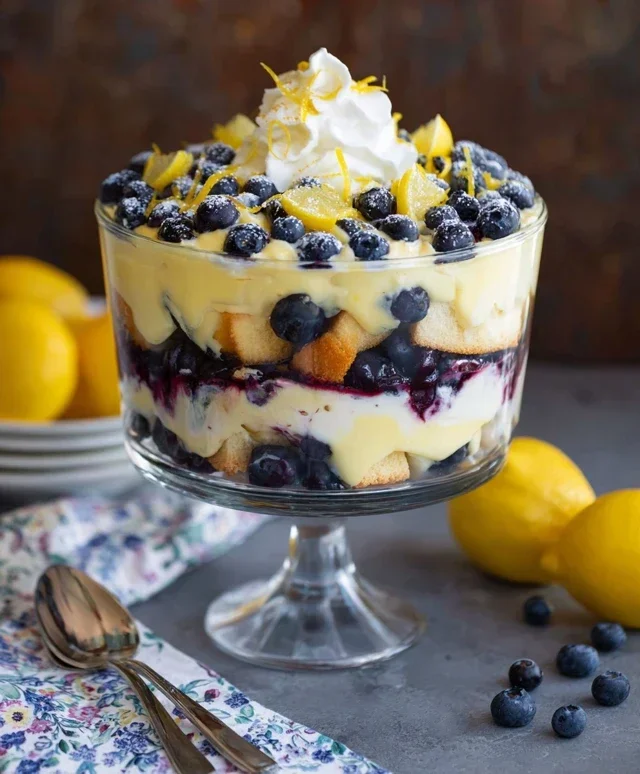 Easy Lemon Blueberry Trifle Recipe