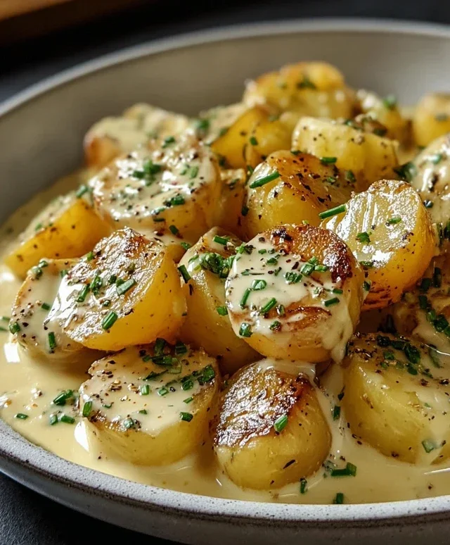 Creamy Garlic Sauce Potatoes
