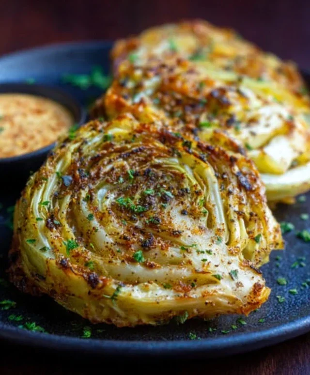 Oven Roasted Garlic Cabbage Steaks