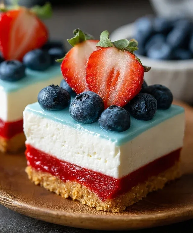 No Bake Patriotic Cheesecake