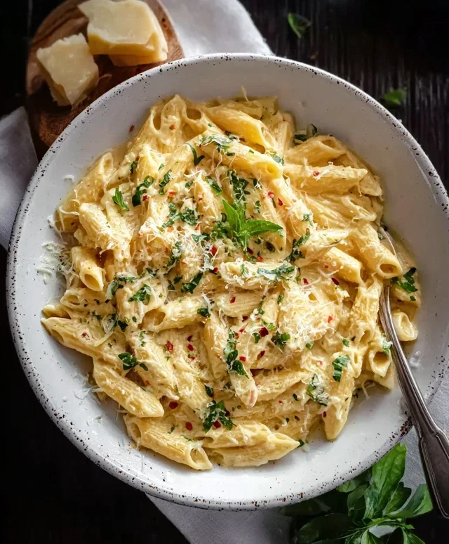 One Pot Creamy Garlic Pasta (Just 20 Minutes!)
