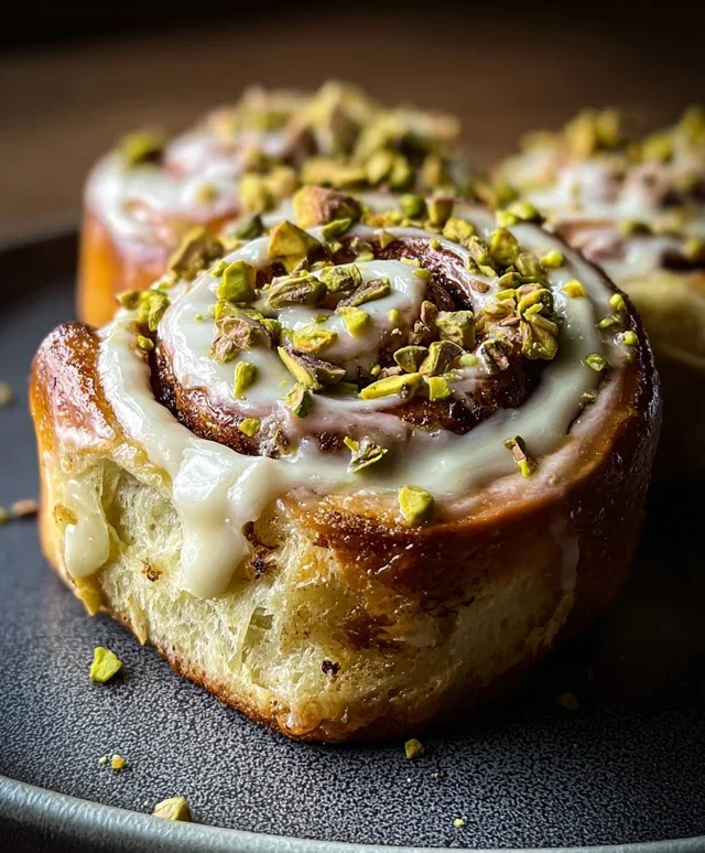 Small Batch Pistachio Cream Cinnamon Rolls