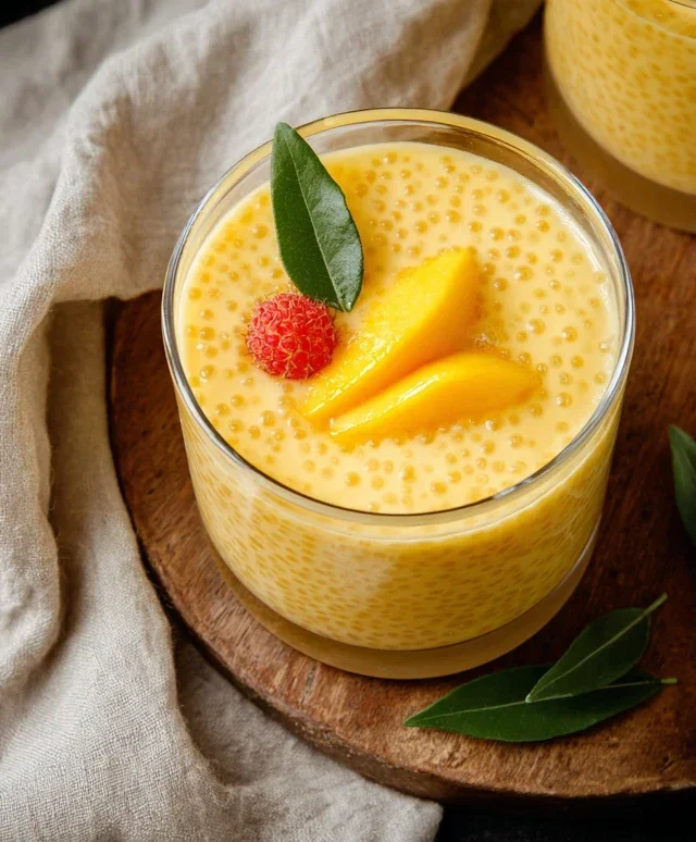 Mango Tapioca Pudding (Mango Sago)