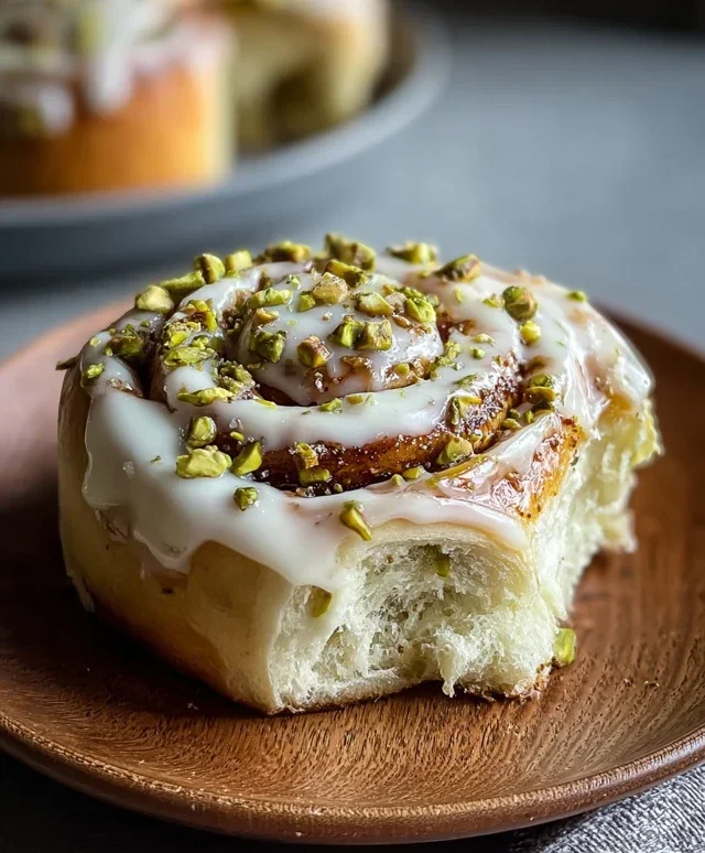 Small Batch Pistachio Cream Cinnamon Rolls
