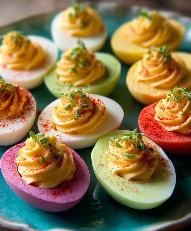 Colored Deviled Eggs
