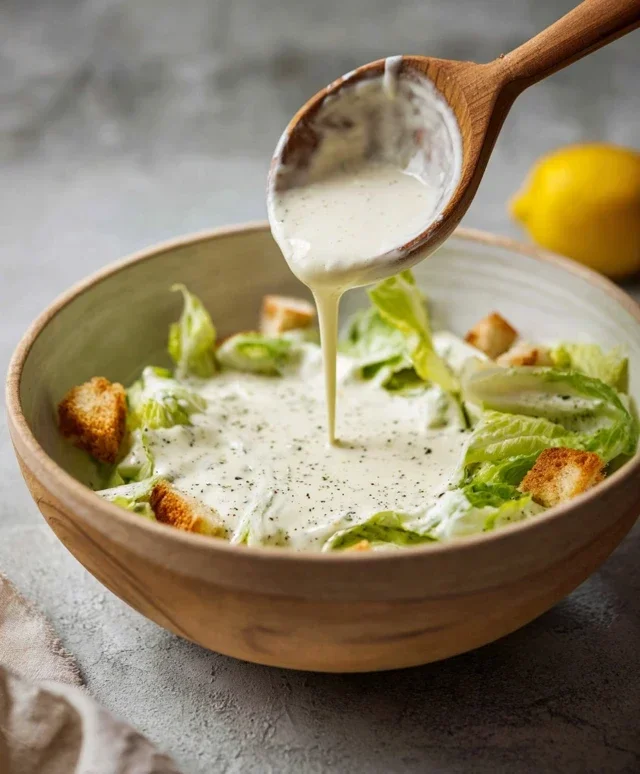 Homemade Creamy Caesar Salad Dressing