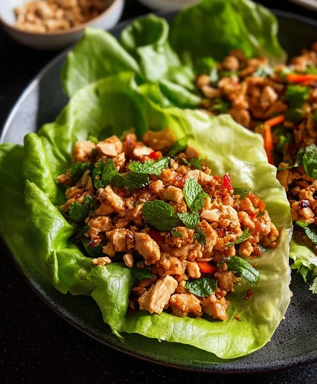 Thai Chicken Lettuce Wraps