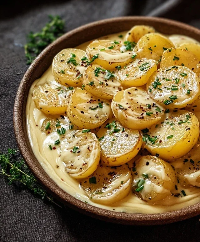 Creamy Garlic Sauce Potatoes