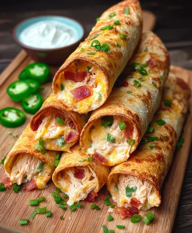 Jalapeno Popper Chicken Taquitos