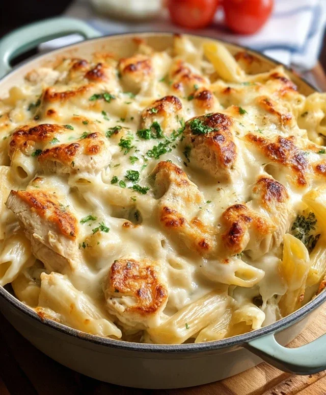 Chicken Alfredo Bake