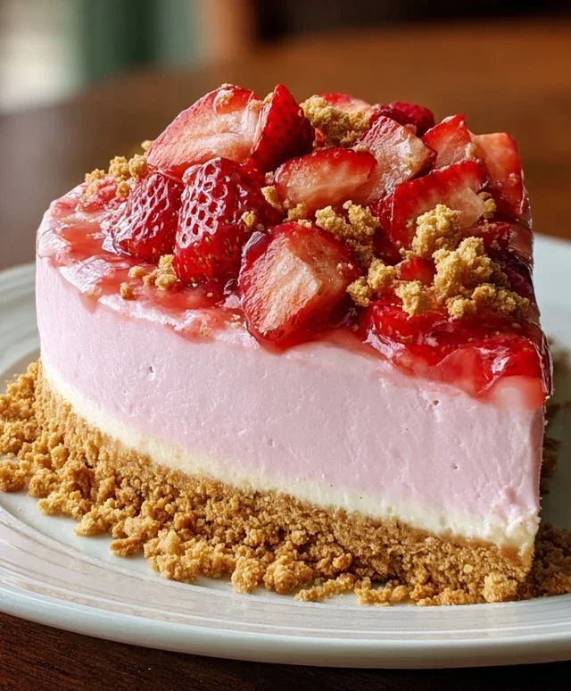 Strawberry Crunch Pink Cheesecake