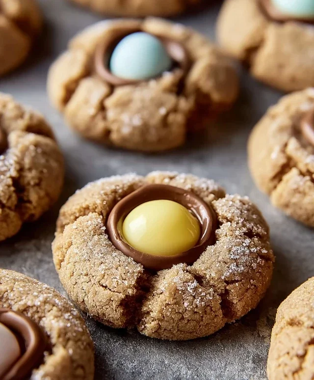 Cadbury Egg Kiss Cookies