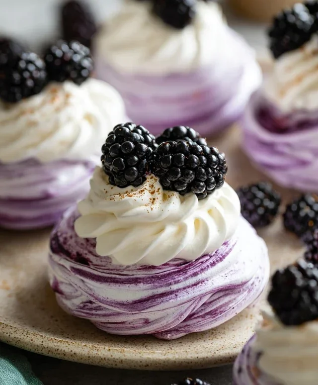 Blackberry Pavlovas