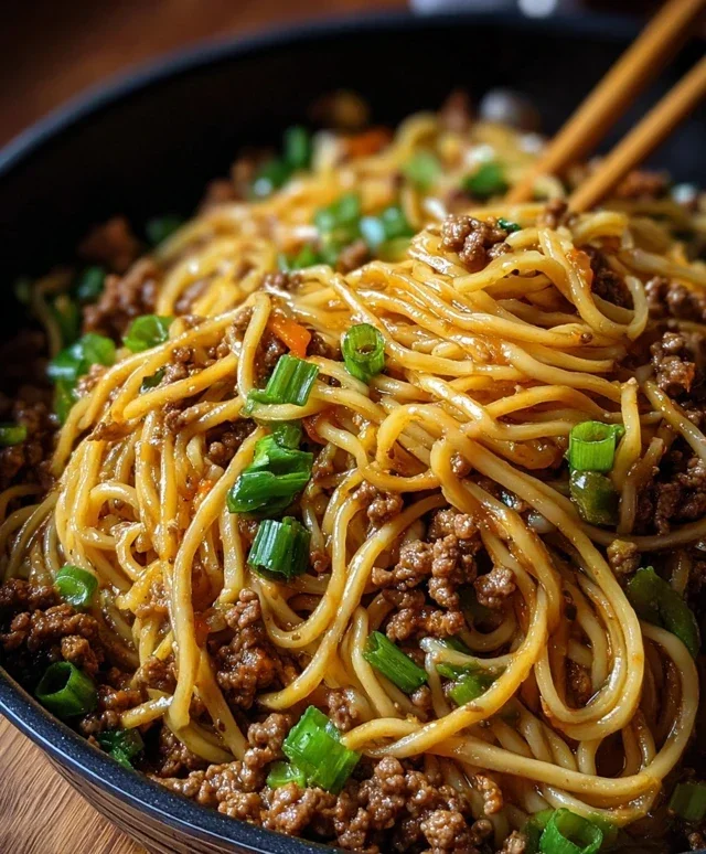 Asian Ground Beef Noodles