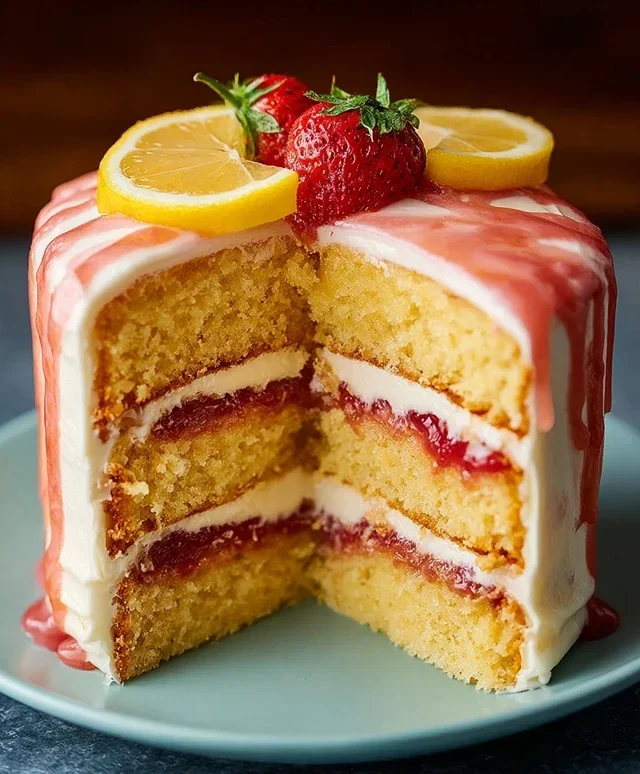 Strawberry Lemonade Cake