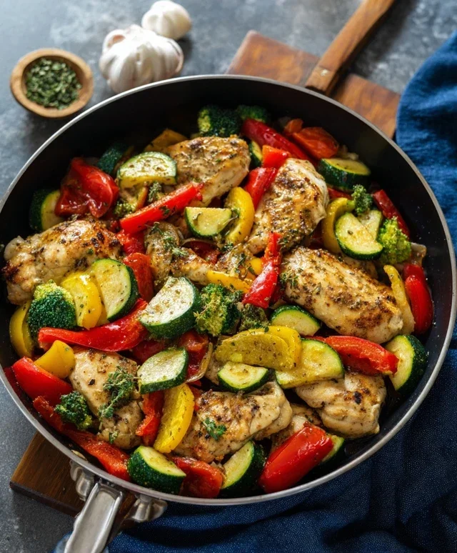 Healthy Chicken and Vegetables Skillet