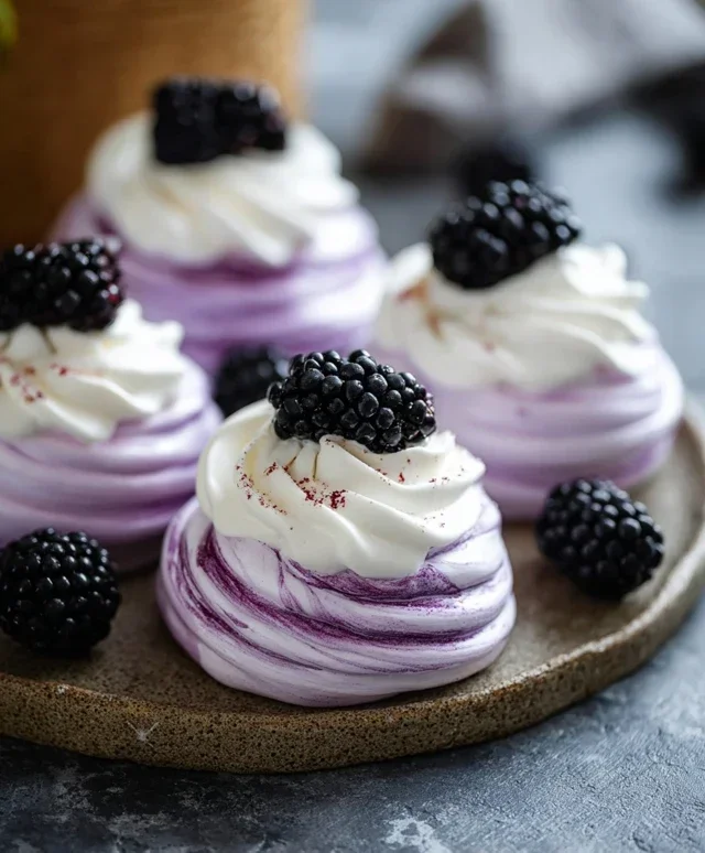 Blackberry Pavlovas