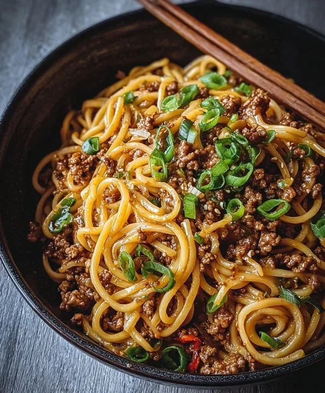 Asian Ground Beef Noodles
