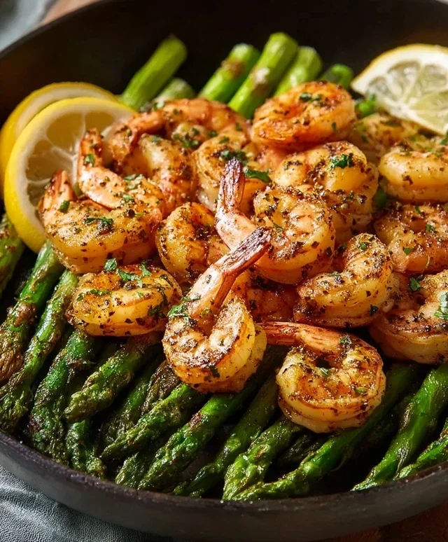 Lemon Garlic Shrimp and Asparagus (20-Minutes)