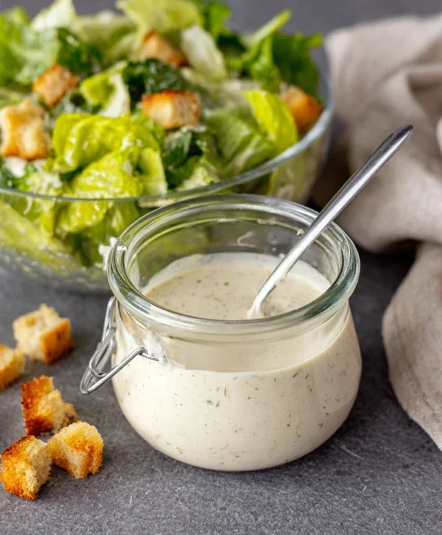 Caesar Salad Dressing (Classic, Creamy & 5 Minutes) 🥗