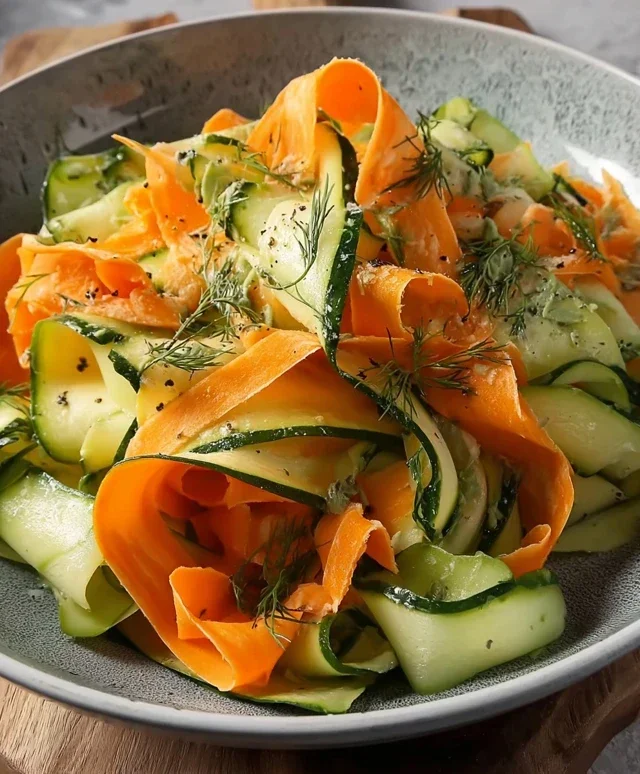 Carrot and Cucumber Ribbon Salad