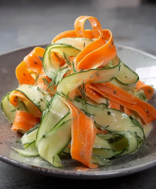 Carrot and Cucumber Ribbon Salad
