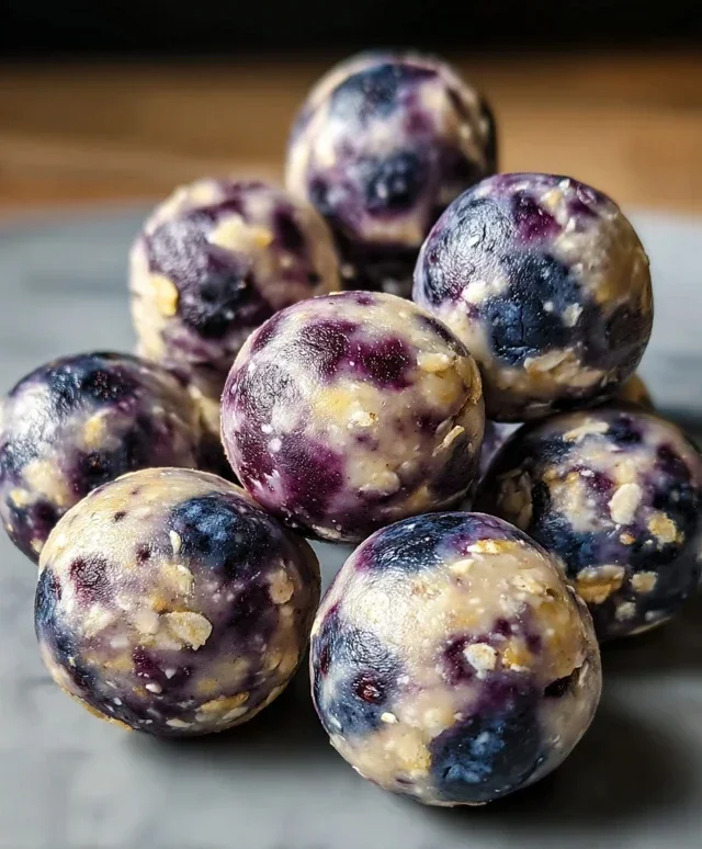 No-Bake Lemon Blueberry Protein Bites