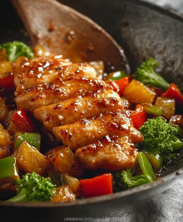 Teriyaki Pineapple Chicken Rice Stuffed Peppers