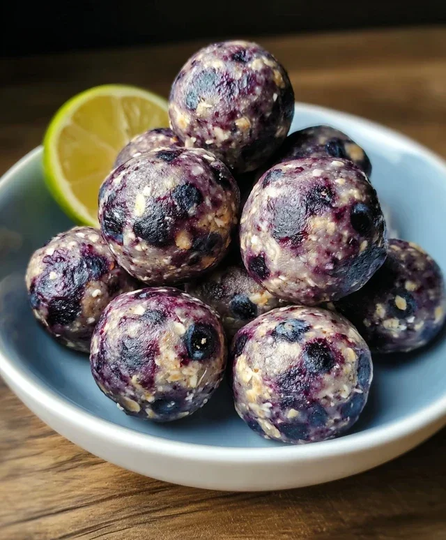 No-Bake Lemon Blueberry Protein Bites