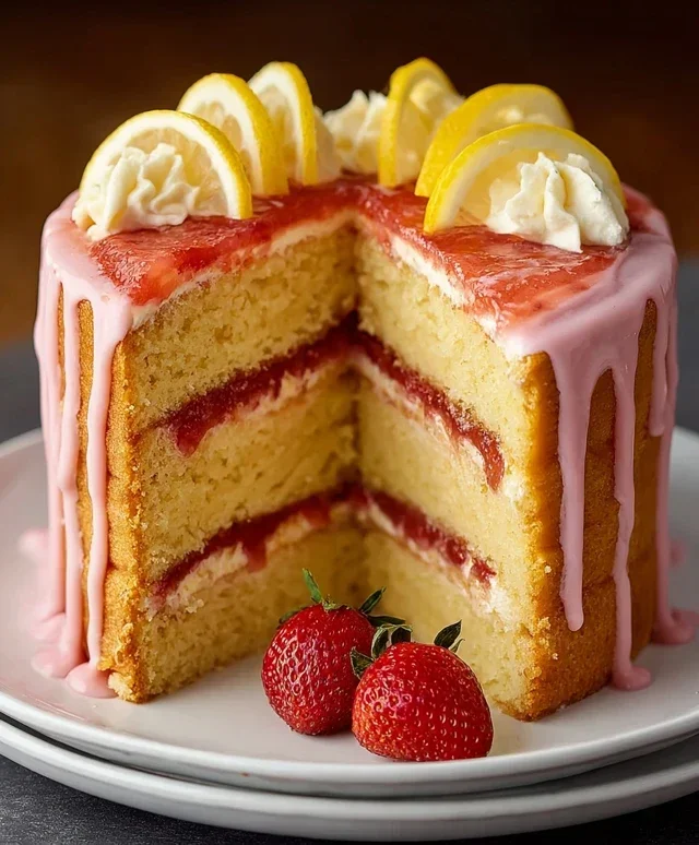 Strawberry Lemonade Cake