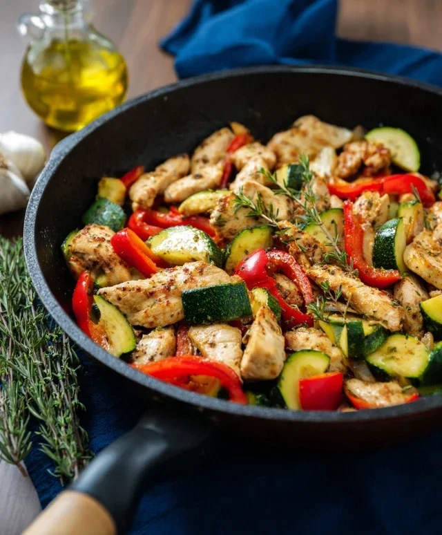 Healthy Chicken and Vegetables Skillet
