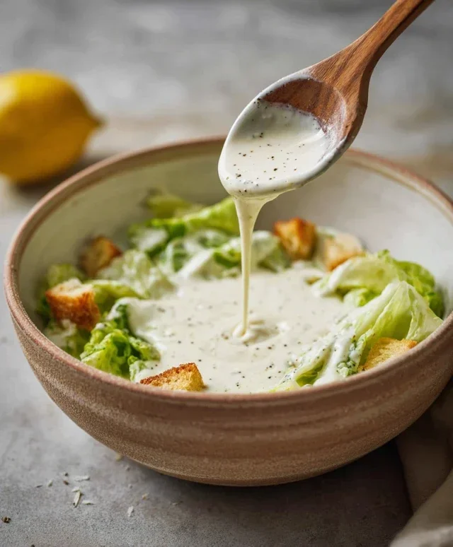 Homemade Creamy Caesar Salad Dressing