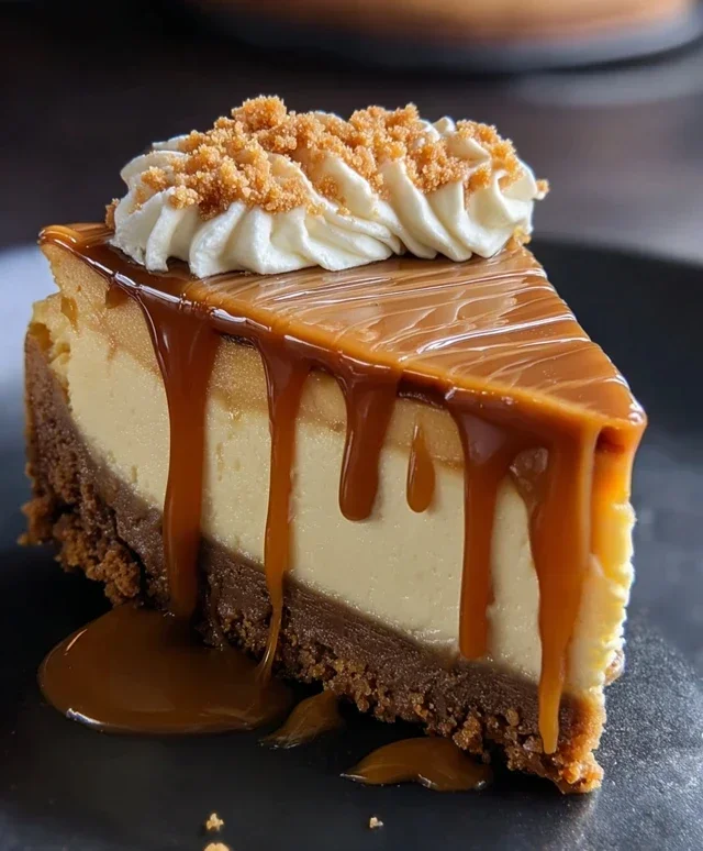 Cookie Butter Caramel Cheesecake