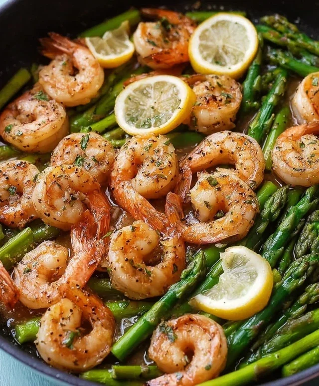 Lemon Garlic Shrimp and Asparagus (20-Minutes)
