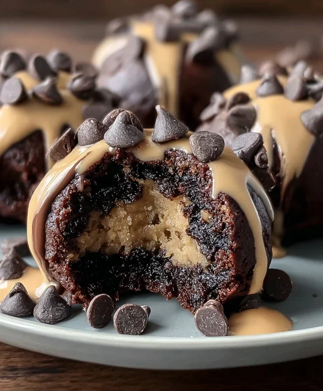Chocolate Chip Cookie Dough Brownie Bombs