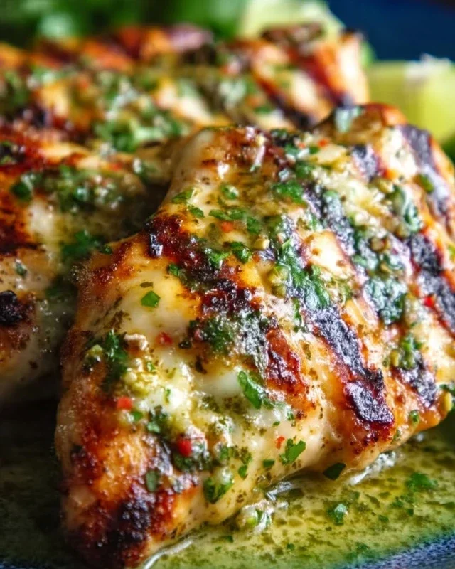 Grilled Salsa Verde Pepper Jack Chicken